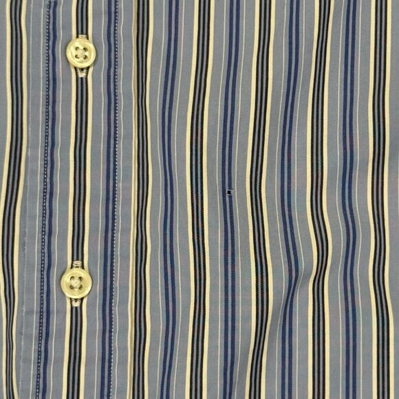 Polo Ralph Lauren Classic Fit Striped Poplin Shirt Blue Size XL Long Sleeve Mens - Picture 4 of 7